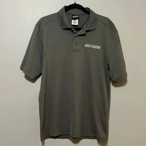 Harley Davidson | Gray short sleeve poly polo Logo‎ Highland Somerset PA Men’s M